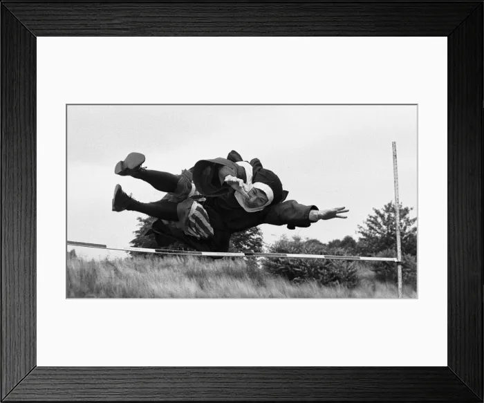 Framed Print : The Nuns Olympics. The nuns high jump, an attempt by David Cannon Framed Print : The Nuns Olympics. The nuns high jump, an attempt by David Cannon