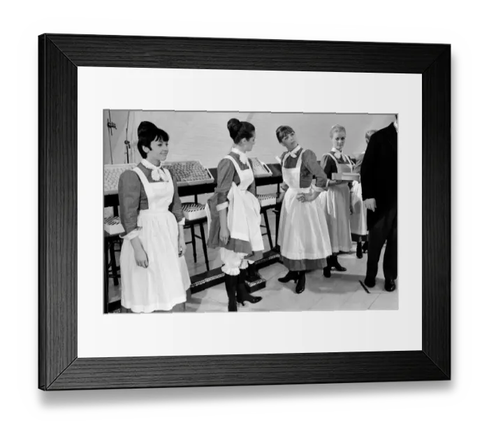 Framed Print : Extras performing in a scene from Chitty Chitty Bang Bang at Pinewood Studios
