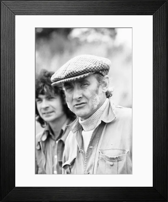 Framed Print : Spike Milligan on location filming the Nuns Olympics for his new tv series