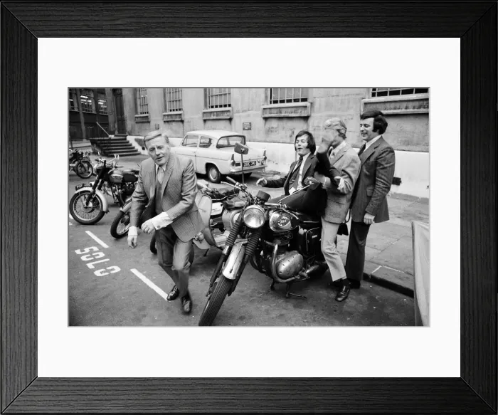 Framed Print : Five BBC Radio DJs will be having a very happy New Year because they have just Framed Print : Five BBC Radio DJs will be having a very happy New Year because they have just