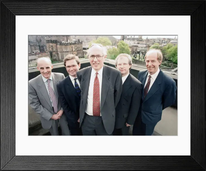 Framed Print : Donald Dewar, Scottish Secretary of State, pictured with his new team, Sam Galbraith Framed Print : Donald Dewar, Scottish Secretary of State, pictured with his new team, Sam Galbraith