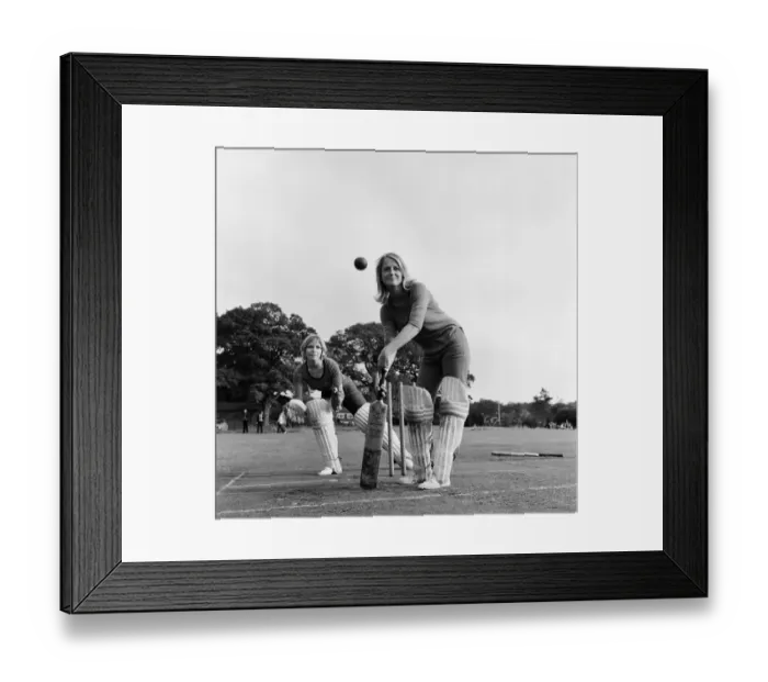 Framed Print : Eston Ladies cricket. 1972