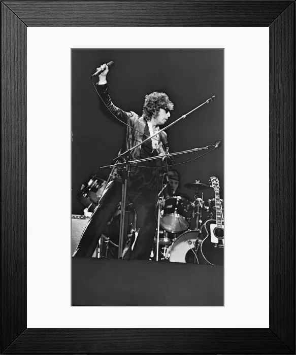 Framed Print : Bob Dylan seen here performing on stage at The Picnic concert at Blackbushe Aerodrome Framed Print : Bob Dylan seen here performing on stage at The Picnic concert at Blackbushe Aerodrome