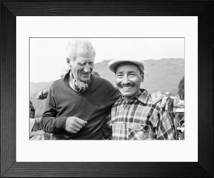 Framed Print : Picture shows Lord Hunt (left) and Sherpa Tensing Norgay (Sherpa Tenzing Norgay Framed Print : Picture shows Lord Hunt (left) and Sherpa Tensing Norgay (Sherpa Tenzing Norgay