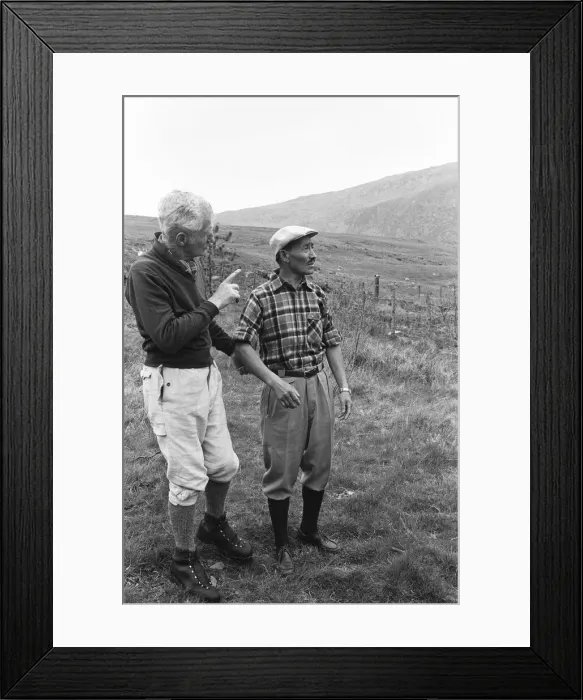 Framed Print : Picture shows Lord Hunt (left) and Sherpa Tensing Norgay (Sherpa Tenzing Norgay Framed Print : Picture shows Lord Hunt (left) and Sherpa Tensing Norgay (Sherpa Tenzing Norgay