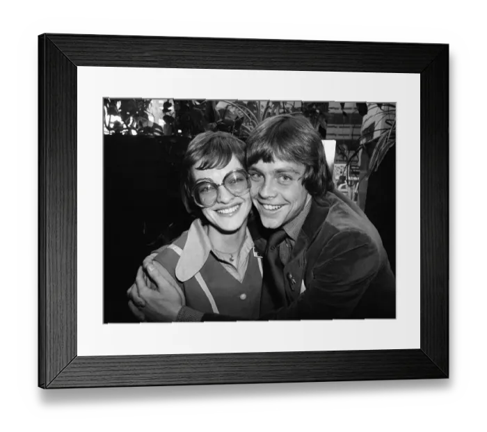 Framed Print : Stars of new film, Star Wars, attend news press conference at the Holiday Inn Hotel in Framed Print : Stars of new film, Star Wars, attend news press conference at the Holiday Inn Hotel in
