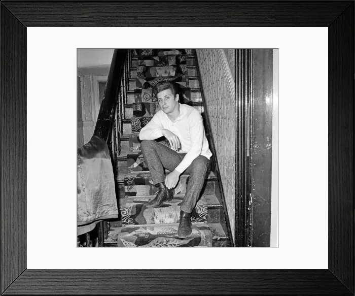 Framed Print : Pete Best, former Beatles drummer, at home in Hymans Green Framed Print : Pete Best, former Beatles drummer, at home in Hymans Green