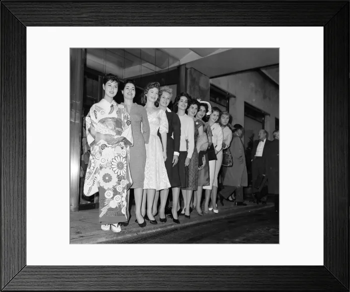 Framed Print : 1958 Miss World Beauty Contestants, 5th October 1958