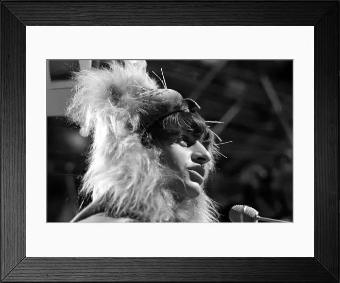 Framed Print : Ringo Starr from The Beatles rehearsing for the filming of Framed Print : Ringo Starr from The Beatles rehearsing for the filming of