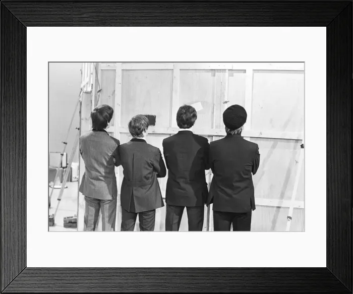 Framed Print : The Beatles, Teddington TV Studios. Break during recording of music Framed Print : The Beatles, Teddington TV Studios. Break during recording of music
