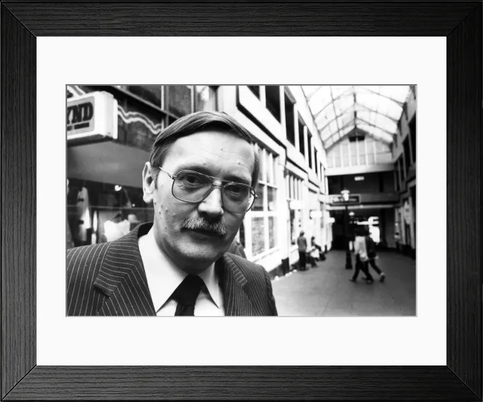Framed Print : Brian Sandells, owner of Kard Bar in Newcastles Handyside Arcade Framed Print : Brian Sandells, owner of Kard Bar in Newcastles Handyside Arcade