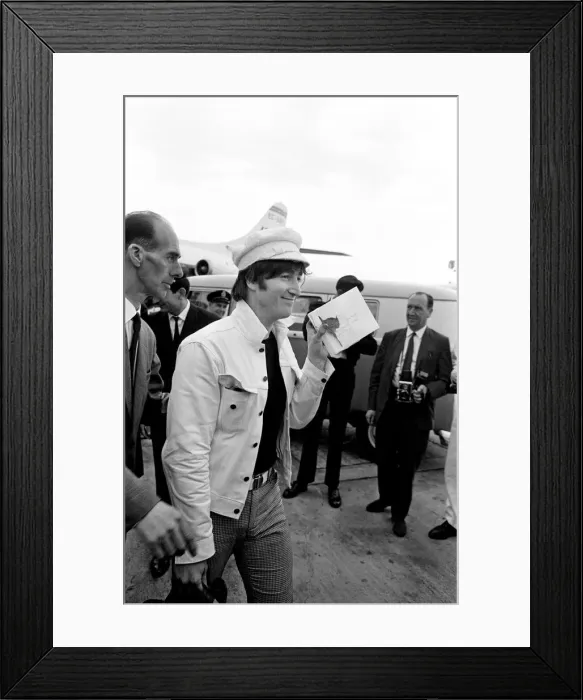 Framed Print : The Beatles return to England, from Spain, London Heathrow Airport, Sunday 4th July 1965 Framed Print : The Beatles return to England, from Spain, London Heathrow Airport, Sunday 4th July 1965