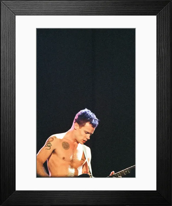 Framed Print : Red Hot Chili Peppers headline Reading Festival. Flea. 29th August 1994