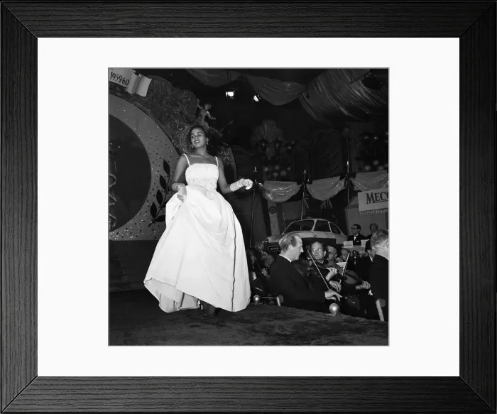 Framed Print : The Miss World beauty competition, held at the Lyceum in London