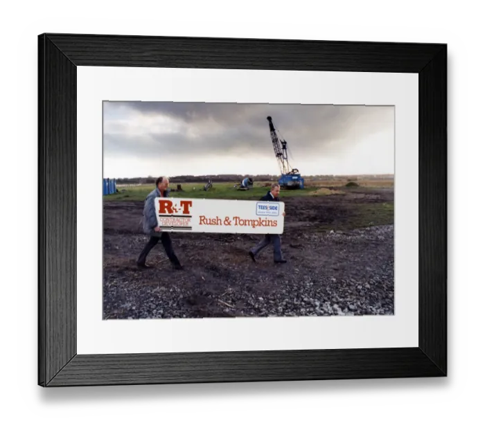 Framed Print : Construction site of Teesside Retail Park and Leisure Centre