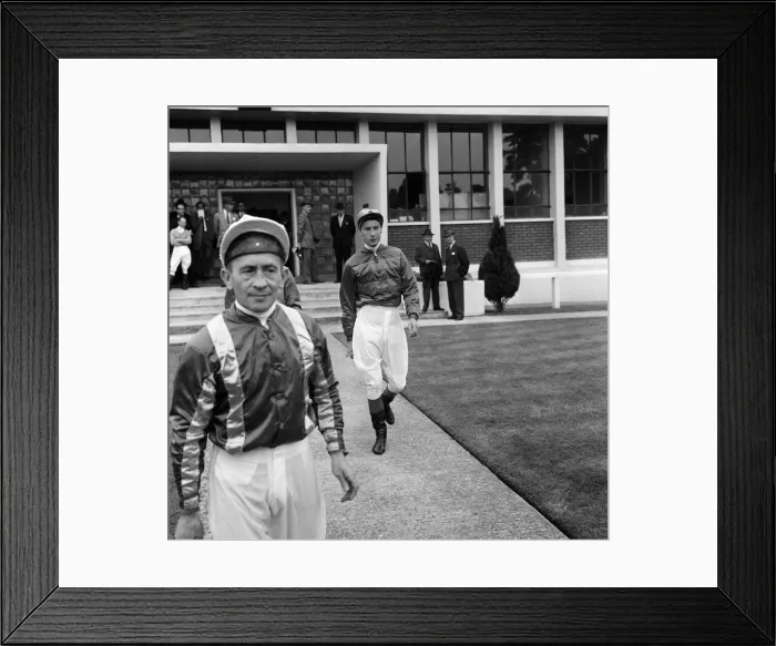 Framed Print : Racing at Windsor race course. Lester Piggott rides again after a two month suspension Framed Print : Racing at Windsor race course. Lester Piggott rides again after a two month suspension