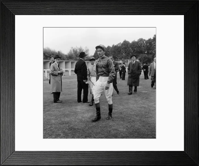 Framed Print : Racing at Windsor race course. Lester Piggott rides again after a two month suspension Framed Print : Racing at Windsor race course. Lester Piggott rides again after a two month suspension