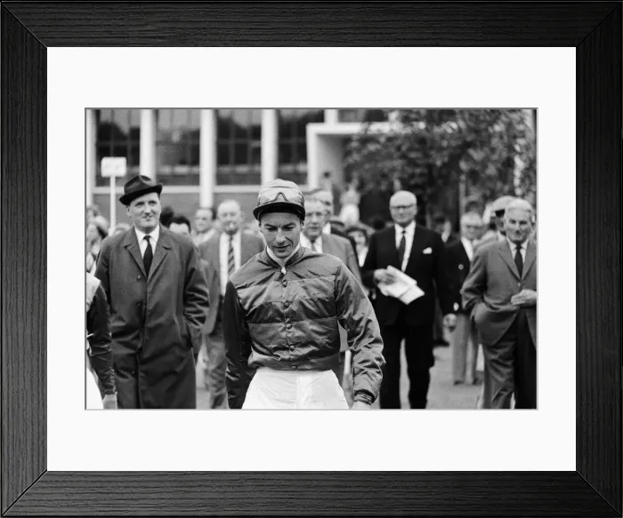 Framed Print : Racing at Windsor race course. Lester Piggott rides again after a two month suspension Framed Print : Racing at Windsor race course. Lester Piggott rides again after a two month suspension