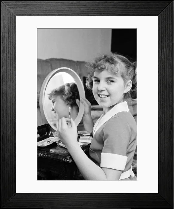 Framed Print : All the worlds a stage for young Zoe Cook, of Waterloo - she has just landed the big Framed Print : All the worlds a stage for young Zoe Cook, of Waterloo - she has just landed the big