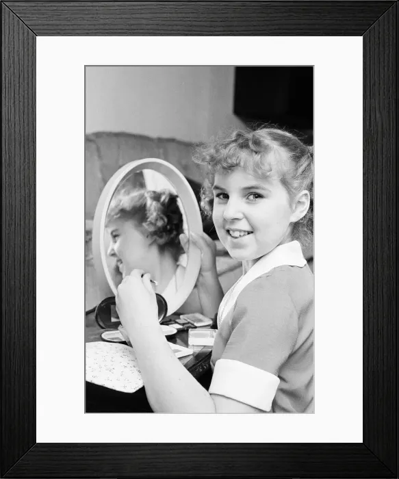 Framed Print : All the worlds a stage for young Zoe Cook, of Waterloo - she has just landed the big Framed Print : All the worlds a stage for young Zoe Cook, of Waterloo - she has just landed the big