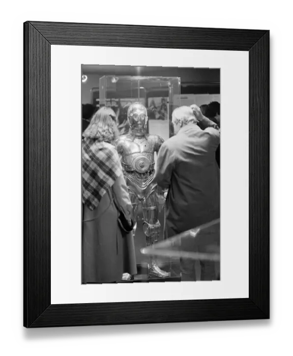 Framed Print : Star Wars Exhibition on display at the Science Museum, London, 30th December 1977