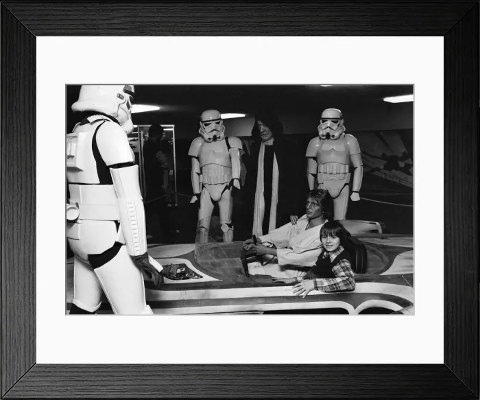 Framed Print : Star Wars Exhibition on display at the Science Museum, London, 19th December 1977