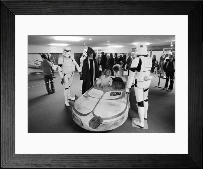 Framed Print : Star Wars Exhibition on display at the Science Museum, London, 19th December 1977