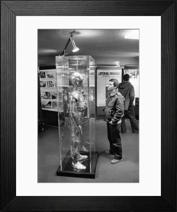Framed Print : Star Wars Exhibition on display at the Science Museum, London, 30th December 1977