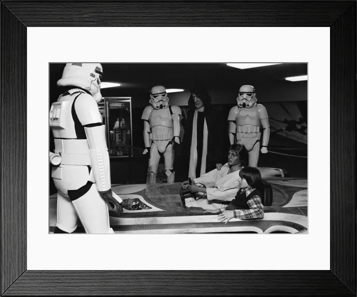 Framed Print : Star Wars Exhibition on display at the Science Museum, London, 19th December 1977