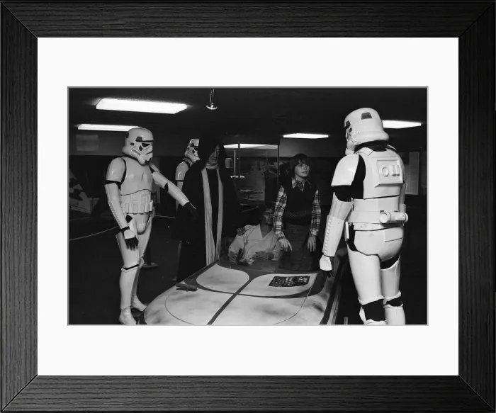 Framed Print : Star Wars Exhibition on display at the Science Museum, London, 19th December 1977