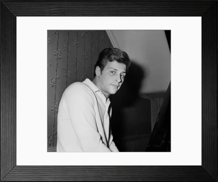 Framed Print : Pete Best, former Beatles drummer, at home in Hymans Green Framed Print : Pete Best, former Beatles drummer, at home in Hymans Green