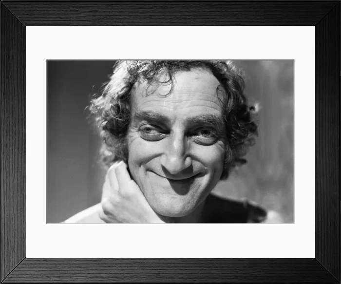 Framed Print : Comedian Marty Feldman poses for Mirror cameraman Ron Burton after his interview with