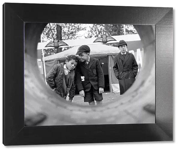 Three Boys (unidentified) enjoy the RAF Display at Caversham Bridge, near Reading