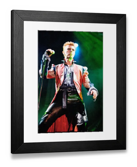 Framed Print : David Bowie live at The Phoenix Festival, Long Marston Airfield, Stratford-upon-Avon Framed Print : David Bowie live at The Phoenix Festival, Long Marston Airfield, Stratford-upon-Avon