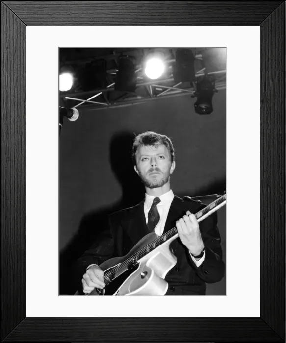 Framed Print : David Bowie performing at the Newport Centre. 1st July 1989 Framed Print : David Bowie performing at the Newport Centre. 1st July 1989