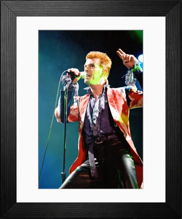 Framed Print : David Bowie live at The Phoenix Festival, Long Marston Airfield, Stratford-upon-Avon Framed Print : David Bowie live at The Phoenix Festival, Long Marston Airfield, Stratford-upon-Avon