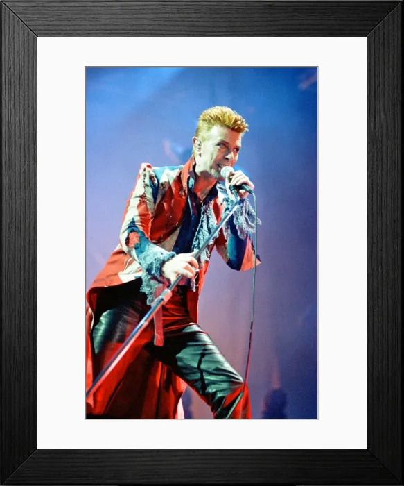 Framed Print : David Bowie live at The Phoenix Festival, Long Marston Airfield, Stratford-upon-Avon Framed Print : David Bowie live at The Phoenix Festival, Long Marston Airfield, Stratford-upon-Avon