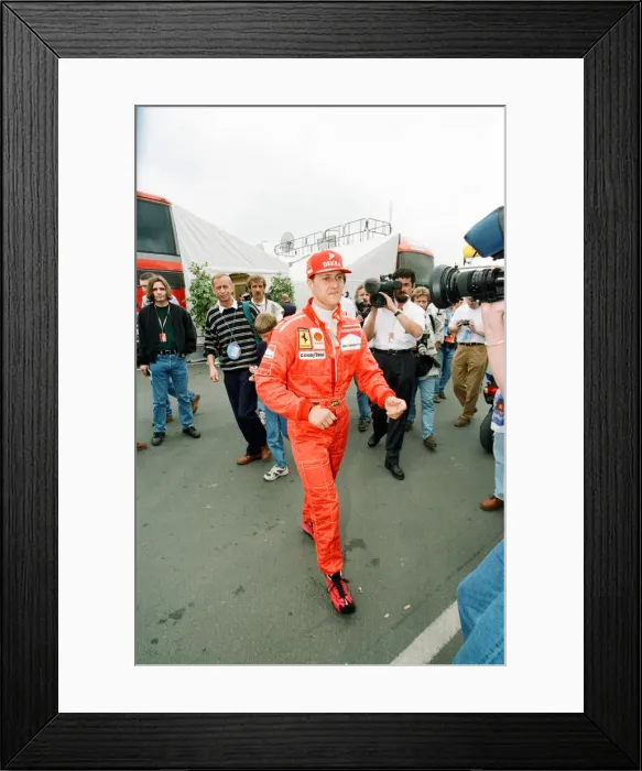 Framed Print : Michael Schumacher at the British Grand Prix, Silverstone Circuit, Silverstone