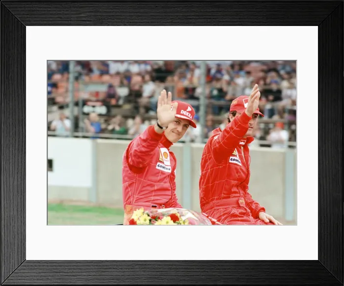 Framed Print : Michael Schumacher at the British Grand Prix, Silverstone Circuit, Silverstone Framed Print : Michael Schumacher at the British Grand Prix, Silverstone Circuit, Silverstone