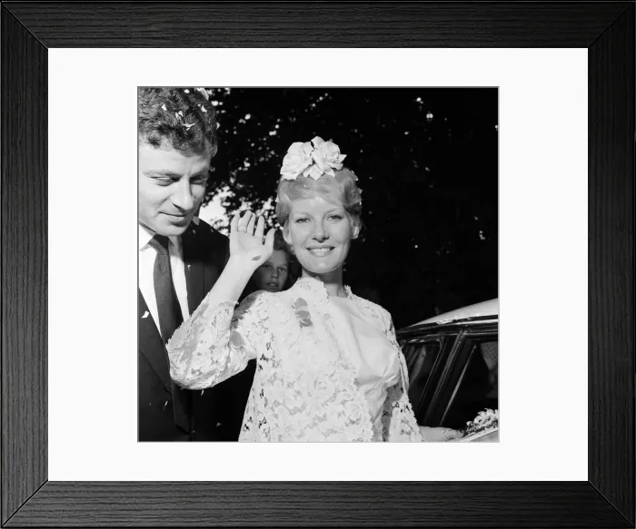 Framed Print : Petula Clark marries Claude Wolff st St Peters Church in Lodsworth, Sussex Framed Print : Petula Clark marries Claude Wolff st St Peters Church in Lodsworth, Sussex