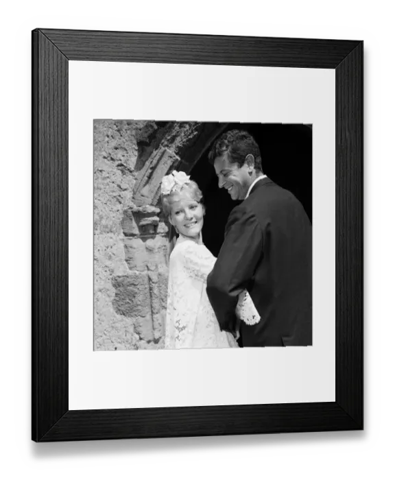 Framed Print : Petula Clark marries Claude Wolff st St Peters Church in Lodsworth, Sussex Framed Print : Petula Clark marries Claude Wolff st St Peters Church in Lodsworth, Sussex