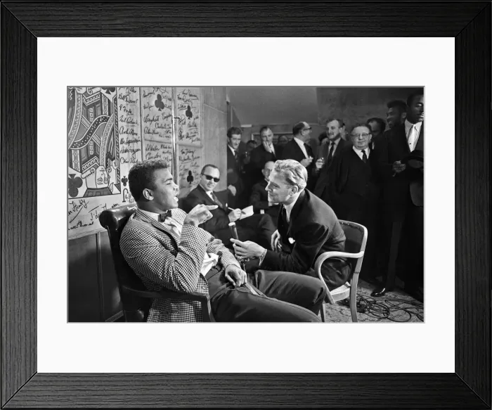Framed Print : Cassius Clay, in London for fight against Henry Cooper, London, 27th May 1963 Framed Print : Cassius Clay, in London for fight against Henry Cooper, London, 27th May 1963