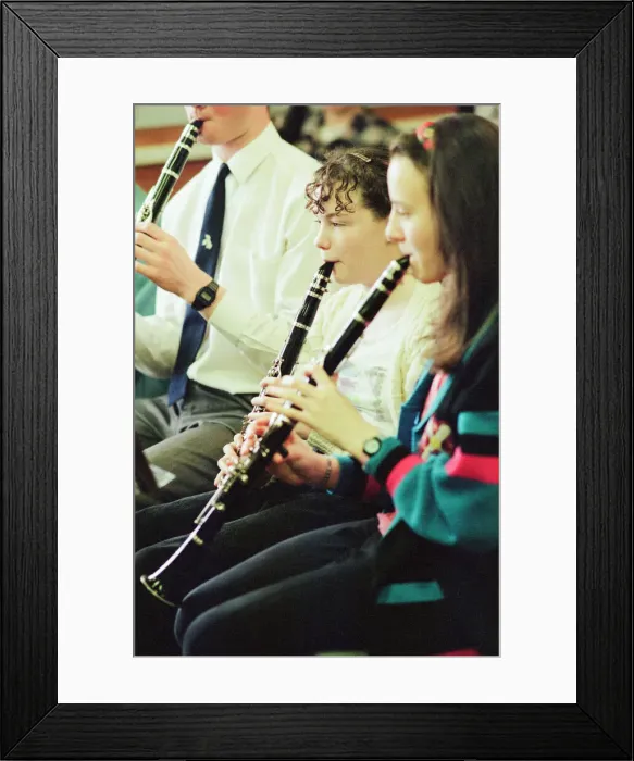 Framed Print : Music Students at Gillbrook Comprehensive School, South Bank, Eston Framed Print : Music Students at Gillbrook Comprehensive School, South Bank, Eston