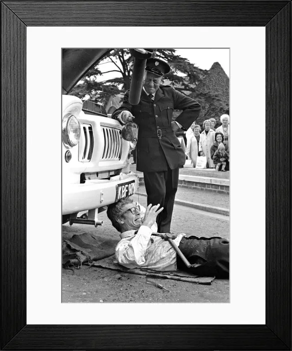 Framed Print : Peter Gilmore, on the floor, on the film set of Carry On Doctor Framed Print : Peter Gilmore, on the floor, on the film set of Carry On Doctor