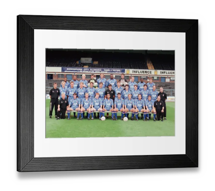 Framed Print : Birmingham City football team photo call. 4th August 1992 Framed Print : Birmingham City football team photo call. 4th August 1992