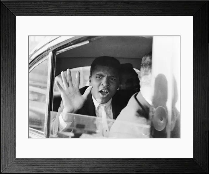 Framed Print : Cassius Clay (Muhammad Ali) and entourage in London Framed Print : Cassius Clay (Muhammad Ali) and entourage in London