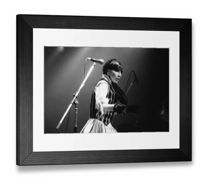 Framed Print : Annie Lennox, lead singer with the Tourist seen here performing on stage on the opening