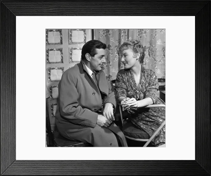 Framed Print : Petula Clark and Joe Henderson. 2nd February 1958 Framed Print : Petula Clark and Joe Henderson. 2nd February 1958