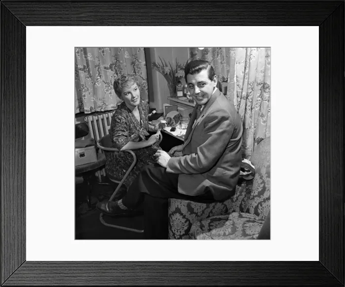 Framed Print : Petula Clark and Joe Henderson. 2nd February 1958 Framed Print : Petula Clark and Joe Henderson. 2nd February 1958