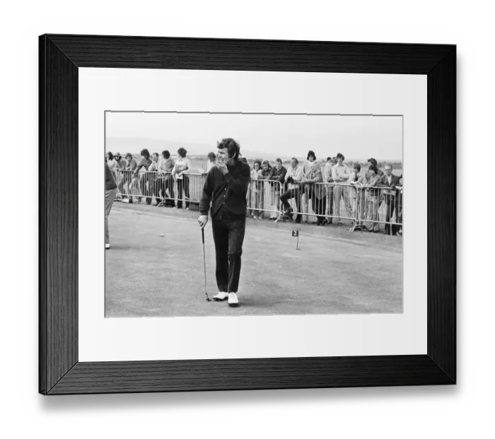 Framed Print : British Open 1973. Troon Golf Club in Troon, Scotland. Pictured, Golfer in action Framed Print : British Open 1973. Troon Golf Club in Troon, Scotland. Pictured, Golfer in action